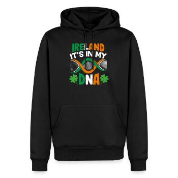 Irlande - Sweat à capuche Premium bio Homme - noir - Devant - Nico (187cm)