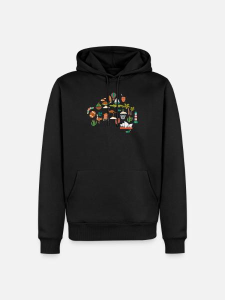Australia country - Men’s Premium Organic Hoodie - black