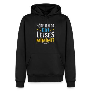 Mimimi - Männer Premium Bio Hoodie - Schwarz - Vorne - Nico (187cm)
