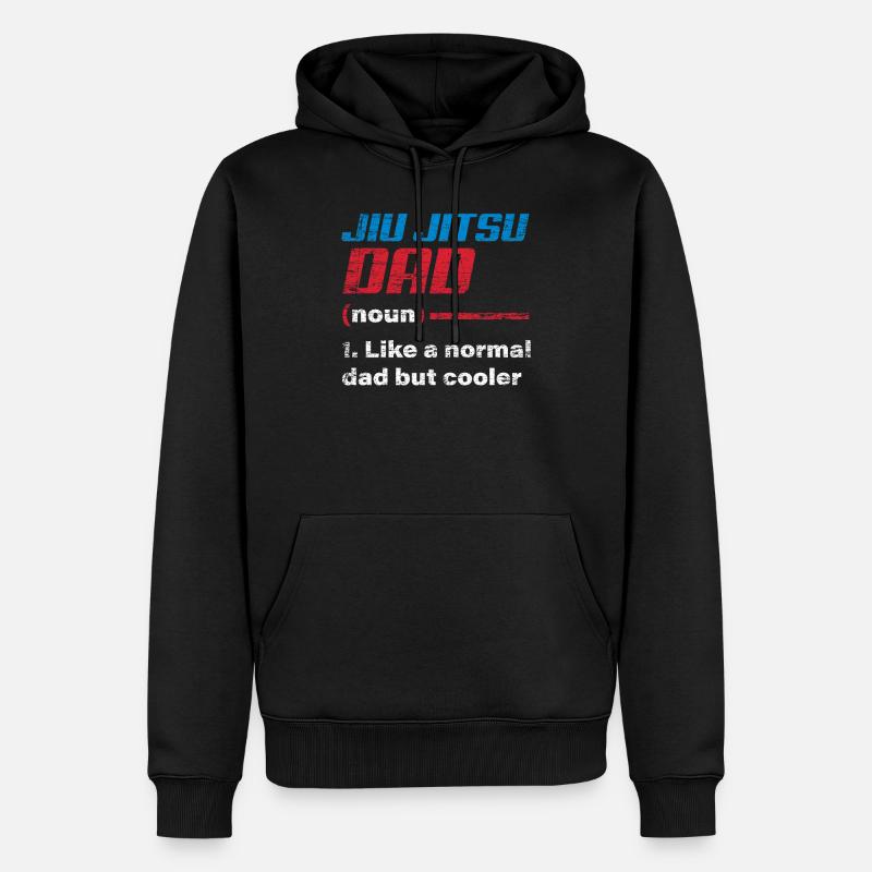 Papa Jiu Jitsu - Sweat à capuche Premium bio Homme - noir