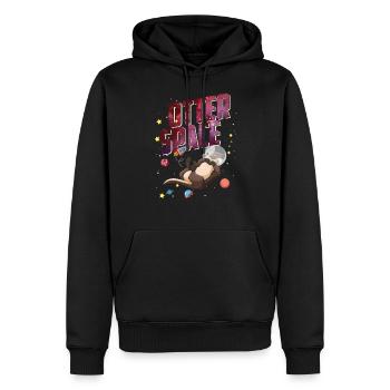 Otter Space Astronaut Otter Funny Animal Lovers - Sweat à capuche Premium bio Homme - noir - Devant - Nico (187cm)