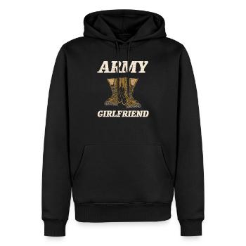 Soldat mariée soldat armée guerre cadeau militaire - Sweat à capuche Premium bio Homme - noir - Devant - Nico (187cm)