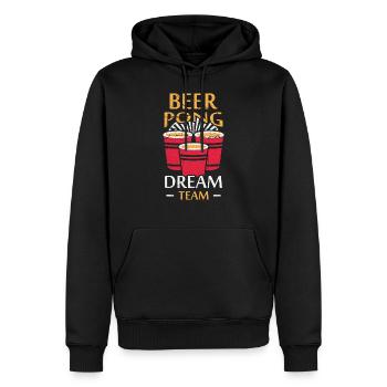 beerpong - Men’s Premium Organic Hoodie - black - Front - Nico (187cm)