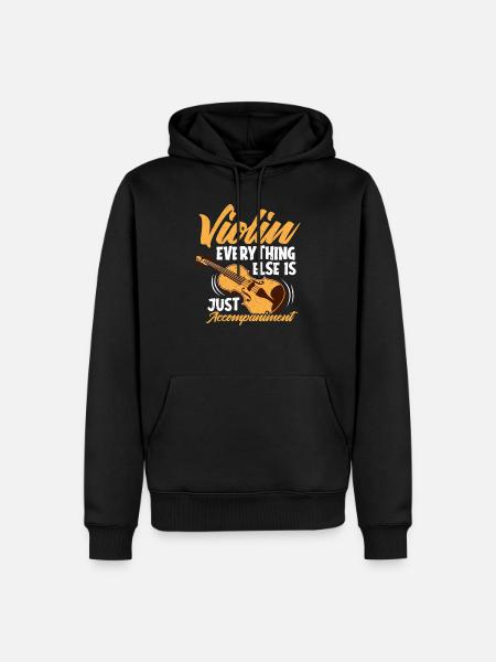 Violine Orchester - Männer Premium Bio Hoodie - Schwarz