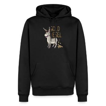 Esel Goldesel Maultier Muli Donkey Geschenk - Männer Premium Bio Hoodie - Schwarz - Vorne - Nico (187cm)
