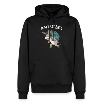 Esel Packesel Maultier Muli Donkey Geschenk - Männer Premium Bio Hoodie - Schwarz - Vorne - Nico (187cm)