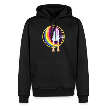 ASTRONAUTES - Sweat à capuche Premium bio Homme - noir - Devant - Nico (187cm)