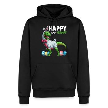 Happy Eastrawr T Rex Dinosaur Easter Bunny Gift - Men’s Premium Organic Hoodie - black - Front - Nico (187cm)