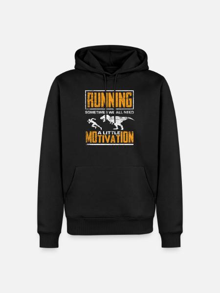 course - Sweat à capuche Premium bio Homme - noir