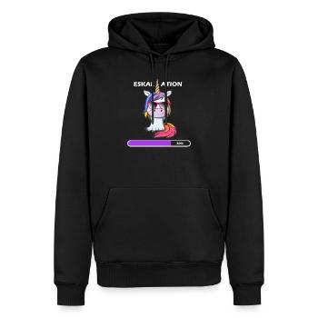ESCALADE DE LA LICORNE - Sweat à capuche Premium bio Homme - noir - Devant - Nico (187cm)