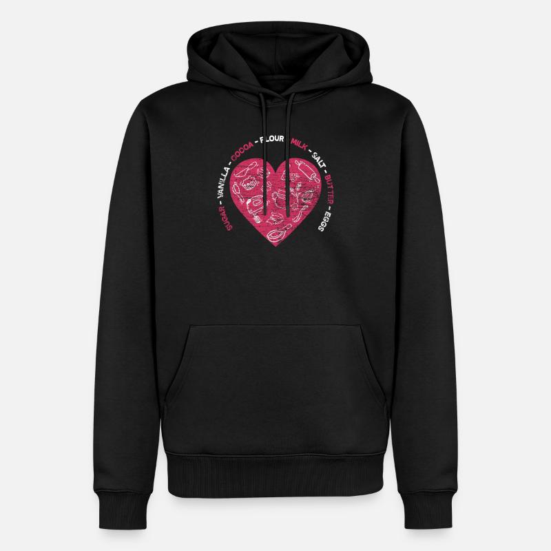 Coeur de cuisson - Sweat à capuche Premium bio Homme - noir