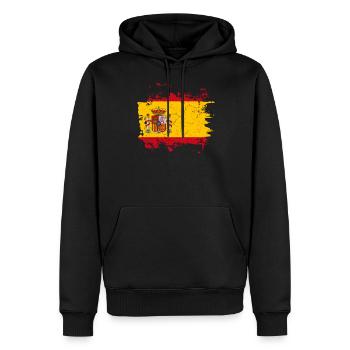 Drapeau Espagne - Sweat à capuche Premium bio Homme - noir - Devant - Nico (187cm)