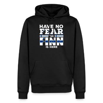 Ne t’en fais pas, le Finlandais est là. - Sweat à capuche Premium bio Homme - noir - Devant - Nico (187cm)