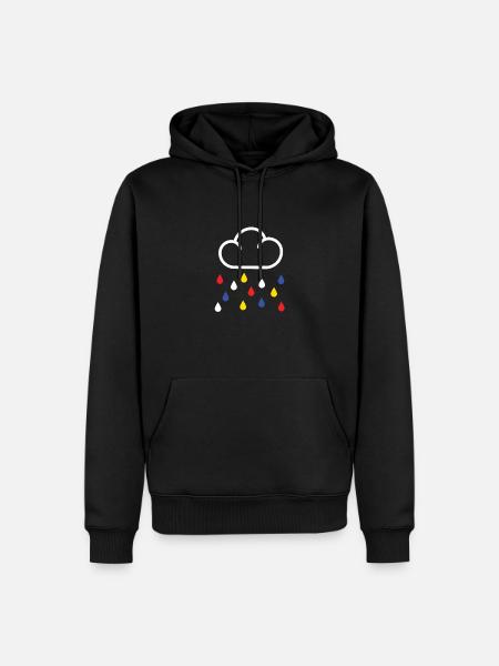 The Rain of Mondrian - Men’s Premium Organic Hoodie - black