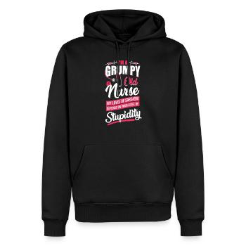Grumpy Old Nurse - Männer Premium Bio Hoodie - Schwarz - Vorne - Nico (187cm)