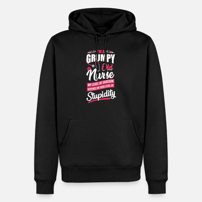 Grumpy Old Nurse - Men’s Premium Organic Hoodie - black