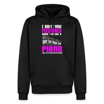 Kreativer Pianist - Kreative Pianistin - Lustig - Männer Premium Bio Hoodie - Schwarz - Vorne - Nico (187cm)