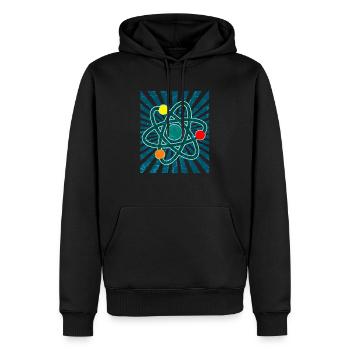 Atome - Sweat à capuche Premium bio Homme - noir - Devant - Nico (187cm)