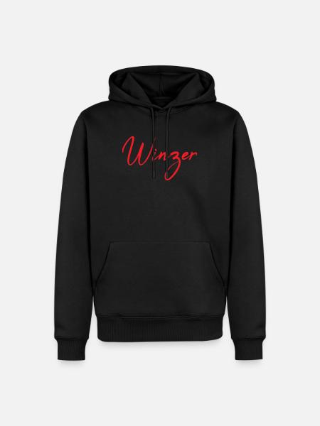 Winzer - Männer Premium Bio Hoodie - Schwarz