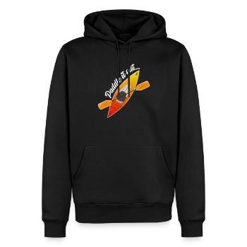 Kayaking Paddle It Out - Men’s Premium Organic Hoodie - black - Front - Nico (187cm)