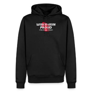 Wisconsin Proud State Devise The Badger State print - Sweat à capuche Premium bio Homme - noir - Devant - Nico (187cm)