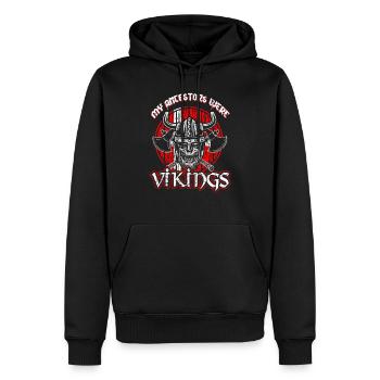 Viking danois - Sweat à capuche Premium bio Homme - noir - Devant - Nico (187cm)