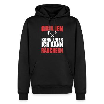 Grillen kann jeder Lustiger Spruch Geschenkidee - Männer Premium Bio Hoodie - Schwarz - Vorne - Nico (187cm)