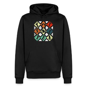 Break Dance - Männer Premium Bio Hoodie - Schwarz - Vorne - Nico (187cm)
