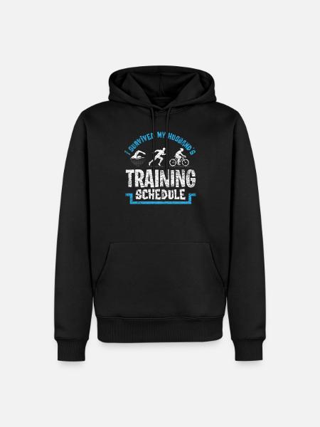 Triathlon Ehemann - Männer Premium Bio Hoodie - Schwarz