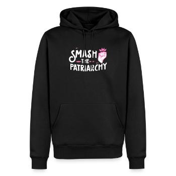 Smash Patriarchy Feminist Women's Empowerment - Sweat à capuche Premium bio Homme - noir - Devant - Nico (187cm)