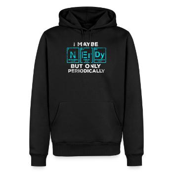 Nerd de chimie - Sweat à capuche Premium bio Homme - noir - Devant - Nico (187cm)