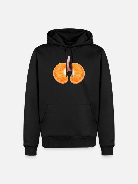 Tangerine lung - Men’s Premium Organic Hoodie - black