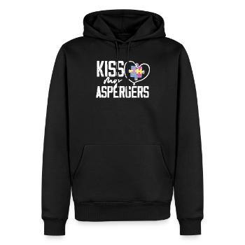 Kiss My Aspergers Enseignant accéléré de sensibilisation à l'autisme - Sweat à capuche Premium bio Homme - noir - Devant - Nico (187cm)