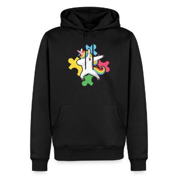Autism Dab Sped Teacher Autism Unicorn - Sweat à capuche Premium bio Homme - noir - Devant - Nico (187cm)
