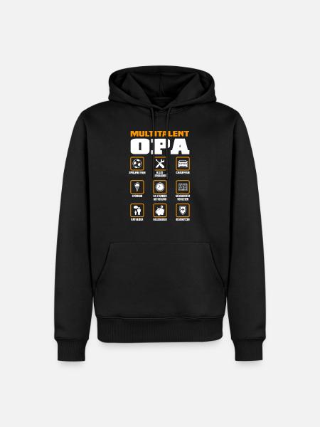Multitalent Opa - Männer Premium Bio Hoodie - Schwarz