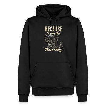 Réalisateur de films - Sweat à capuche Premium bio Homme - noir - Devant - Nico (187cm)