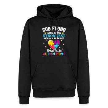 God Found Some Of The Strongest Woman _ Unleashed - Männer Premium Bio Hoodie - Schwarz - Vorne - Nico (187cm)