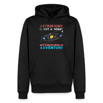Astronomie - Männer Premium Bio Hoodie - Schwarz - Vorne - Nico (187cm)