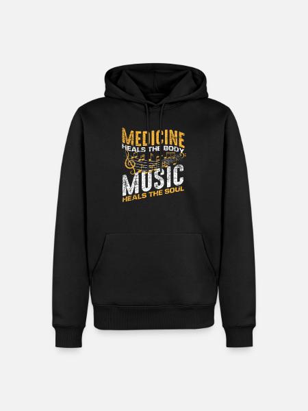 Music medicine - Men’s Premium Organic Hoodie - black