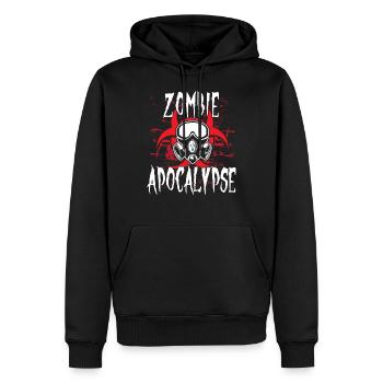Sei bereit für die Zombie Apokalypse - Männer Premium Bio Hoodie - Schwarz - Vorne - Nico (187cm)