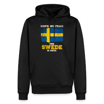 Lustiger Schwede - Männer Premium Bio Hoodie - Schwarz - Vorne - Nico (187cm)