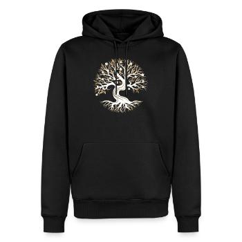Tree of Life - Yggdrasil - Men’s Premium Organic Hoodie - black - Front - Nico (187cm)