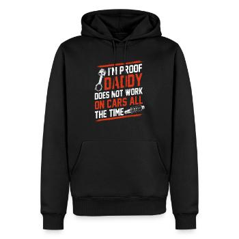 Daddy Kids Mechanic Baby Mechanic Gift Fathers Day - Männer Premium Bio Hoodie - Schwarz - Vorne - Nico (187cm)