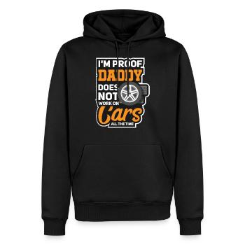 Daddy Kids Mechanic Baby Mechanic Gift Fathers Day - Männer Premium Bio Hoodie - Schwarz - Vorne - Nico (187cm)