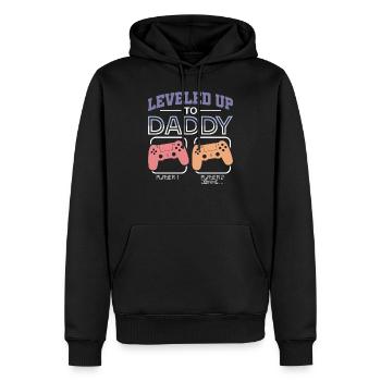Niveau jusqu'à papa 2020, je vais devenir papa - Sweat à capuche Premium bio Homme - noir - Devant - Nico (187cm)
