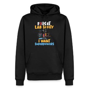 I Want Superpowers School Nerd Funny Teacher - Sweat à capuche Premium bio Homme - noir - Devant - Nico (187cm)
