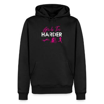 Grils Tri Triathlon - Sweat à capuche Premium bio Homme - noir - Devant - Nico (187cm)