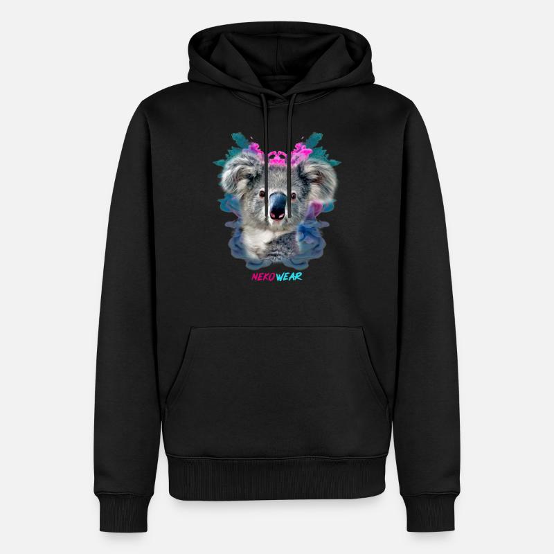 peinture koala - Sweat à capuche Premium bio Homme - noir