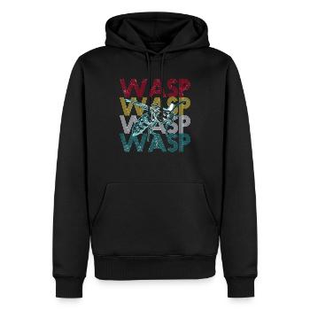 Wespe - Männer Premium Bio Hoodie - Schwarz - Vorne - Nico (187cm)