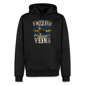 Suède - Sweat à capuche Premium bio Homme - noir - Devant - Nico (187cm)